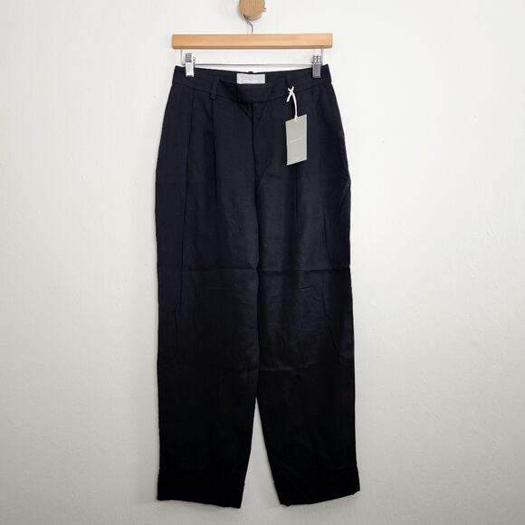 NEW Everlane Black The Put Together Pleated High Waist Trouser Pant - Picture 5 of 13